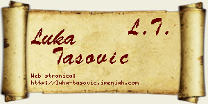 Luka Tašović vizit kartica
